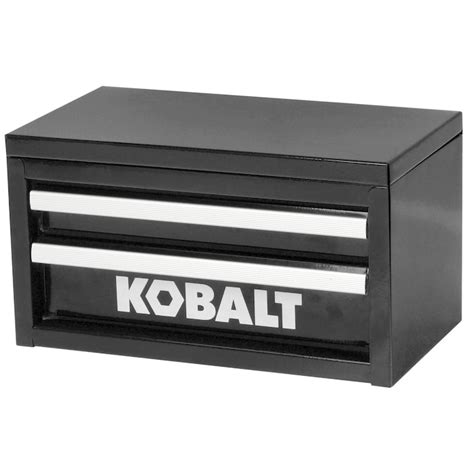 kobalt tool box 10.83-in friction 2-drawer black steel tool box|kobalt mini tool box.